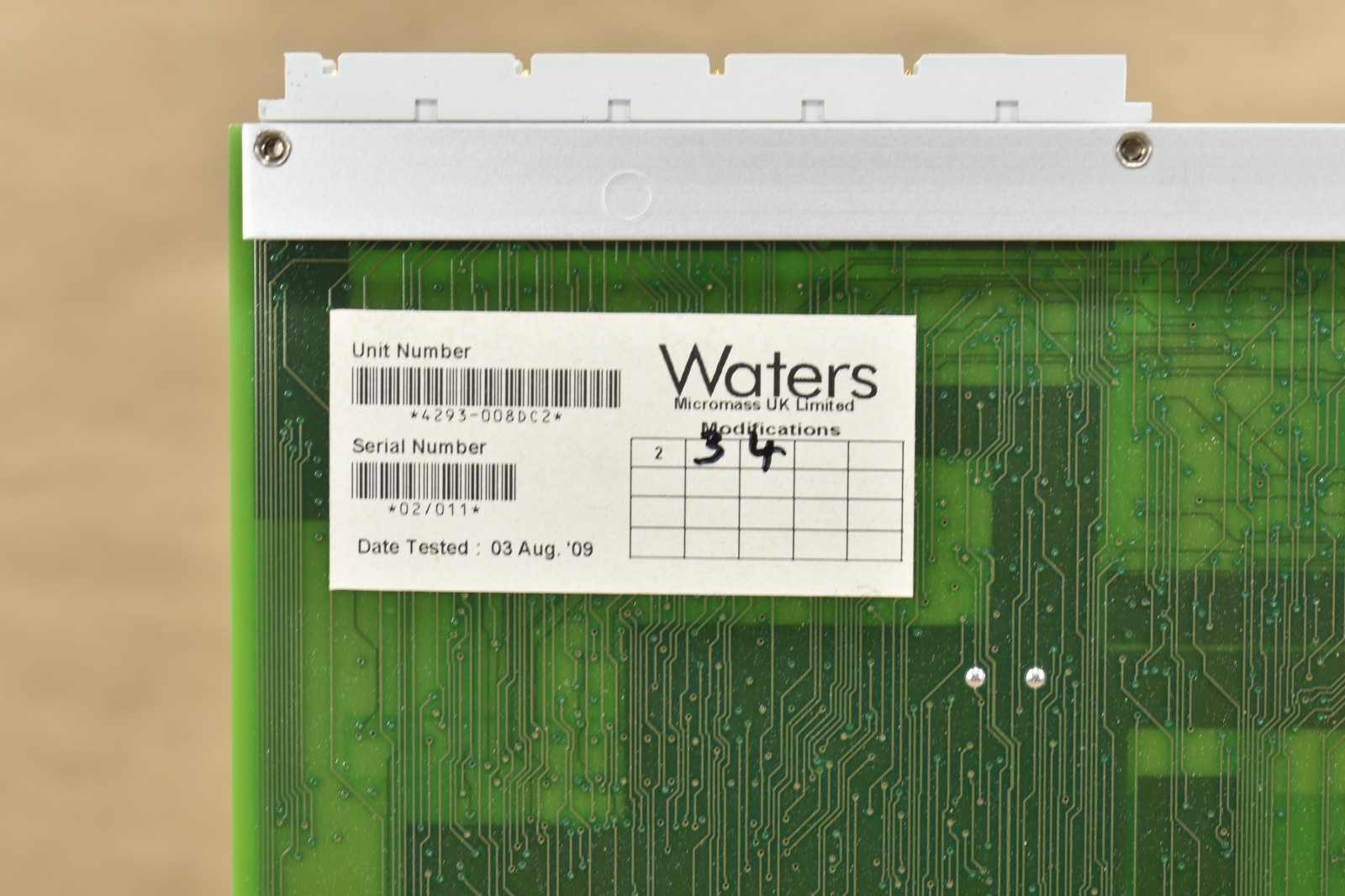 Waters Micromass Synapt G2 MA4293-202L1D, IMS T-Wave PCV COL=2 Board Type=6,