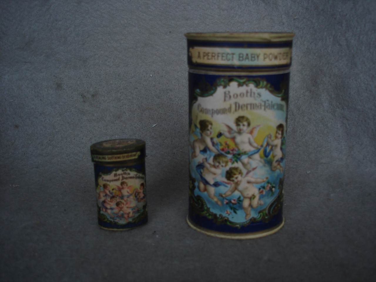 1950,s C.F. Booth derma talcum Small SAMPLE cardboard