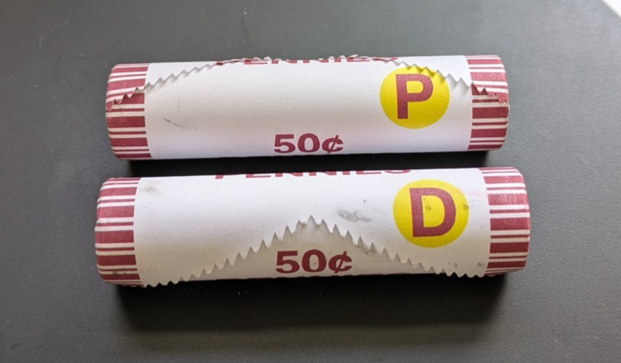 2025 P and 2025 D Lincoln BU Uncirculated Penny Rolls ONE ROLL OF EACH (2 TOTAL)