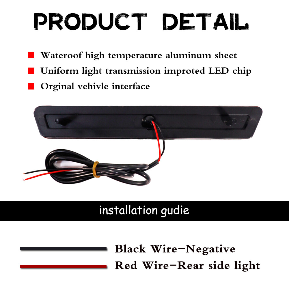 2Pcs Smoked Lens Rear LED Bumper Side Marker Lights For 1999-2004 Ford Mustang