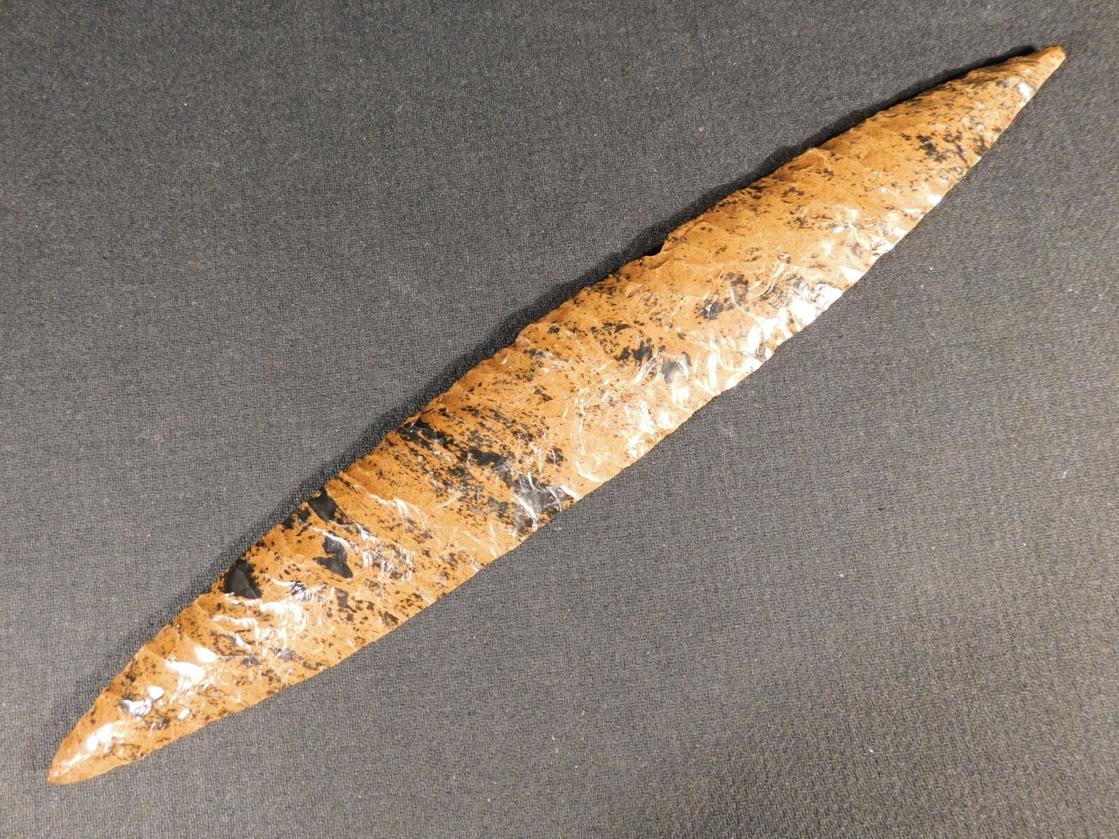 Huge! Ancient COLIMA Mahogany Obsidian Blade Knife or Spear Mexico 212gr