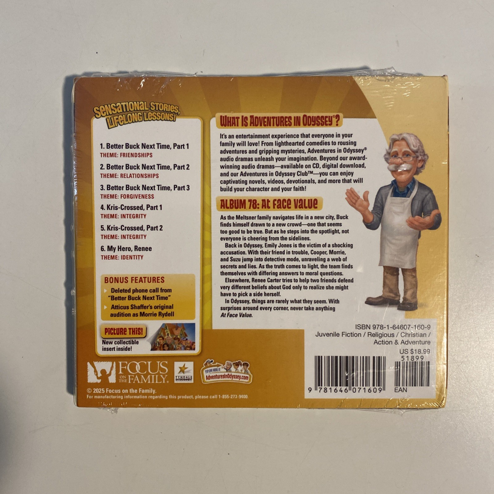 Adventures In Odyssey- At Face Value CD2025 Focus on the Family Christian