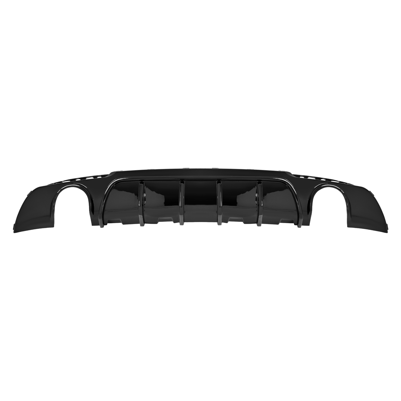 Rear Bumper Diffuser Valance Shark Fins Gloss Black Fits CHRYSLER 300 2015-2023