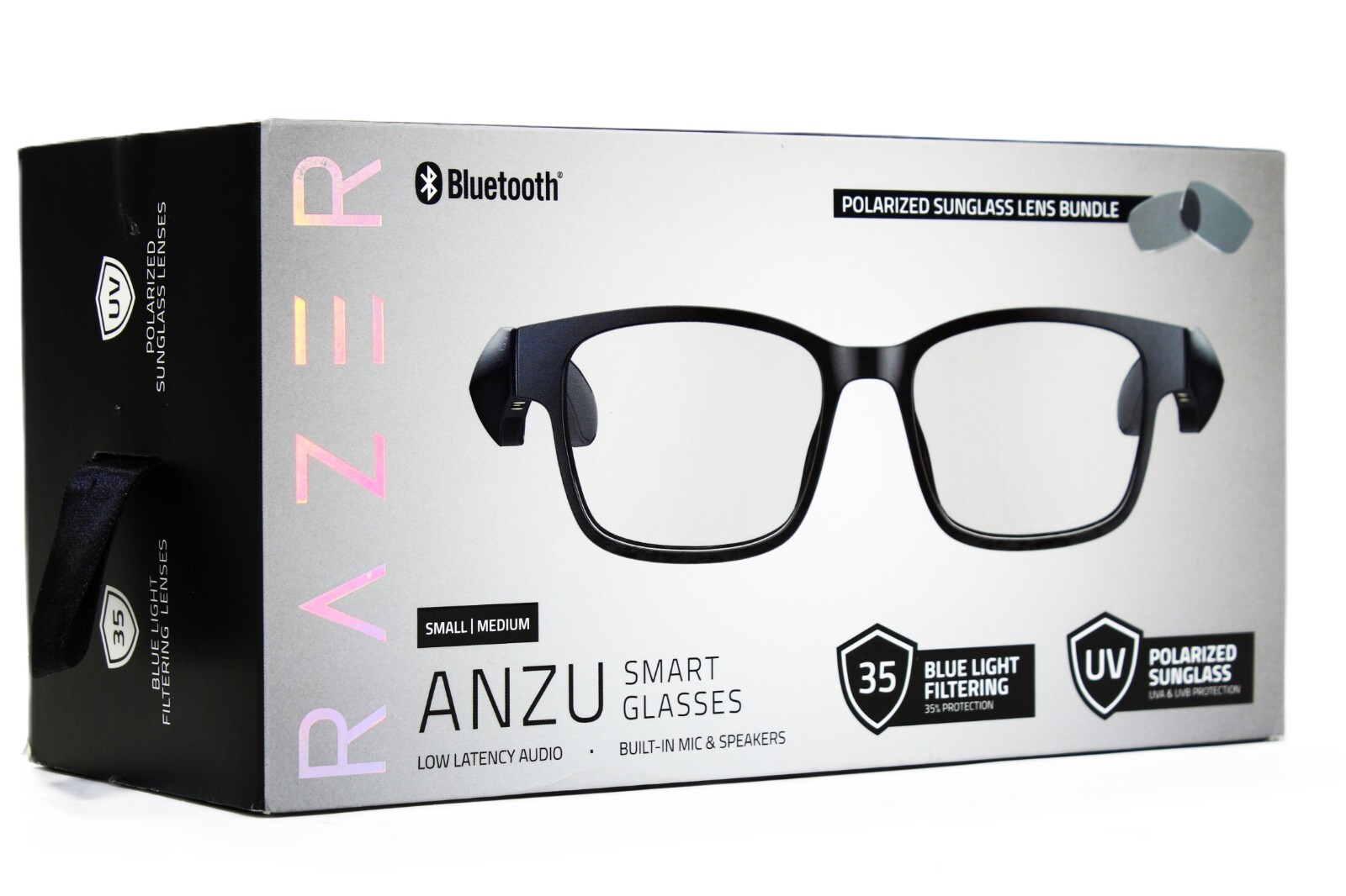 Razer ANZU Rectangle Smart Glasses with Blue Light Filtering - Small | Medium