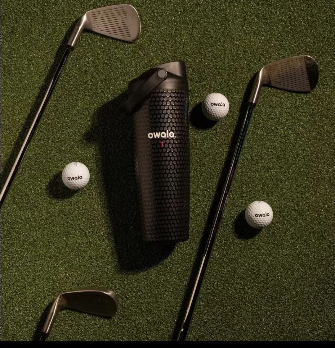 Owala Fairways For Days FreeSip Sway Golf Black Water Bottle 30oz GIFT--NEW Cup-