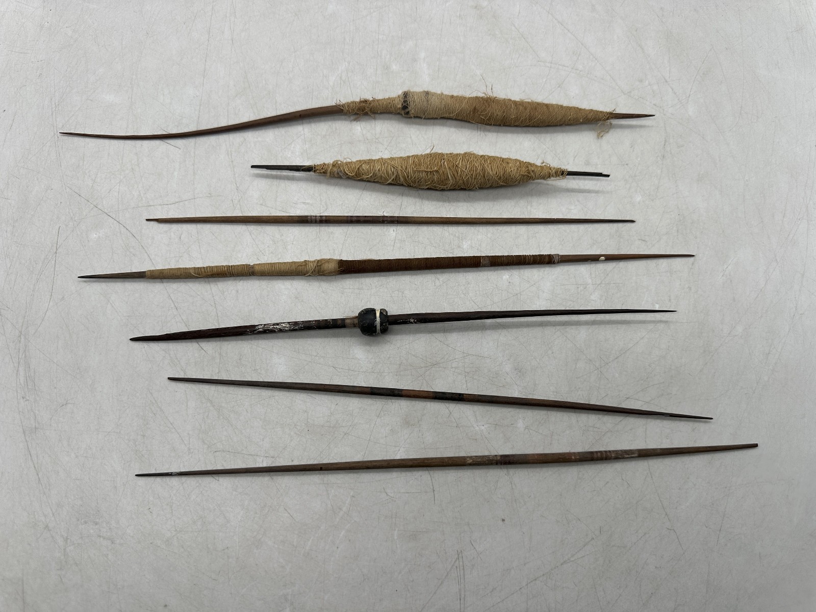 Pre-Columbian Spindle Lot ~ 1 Bead, Several with Thread