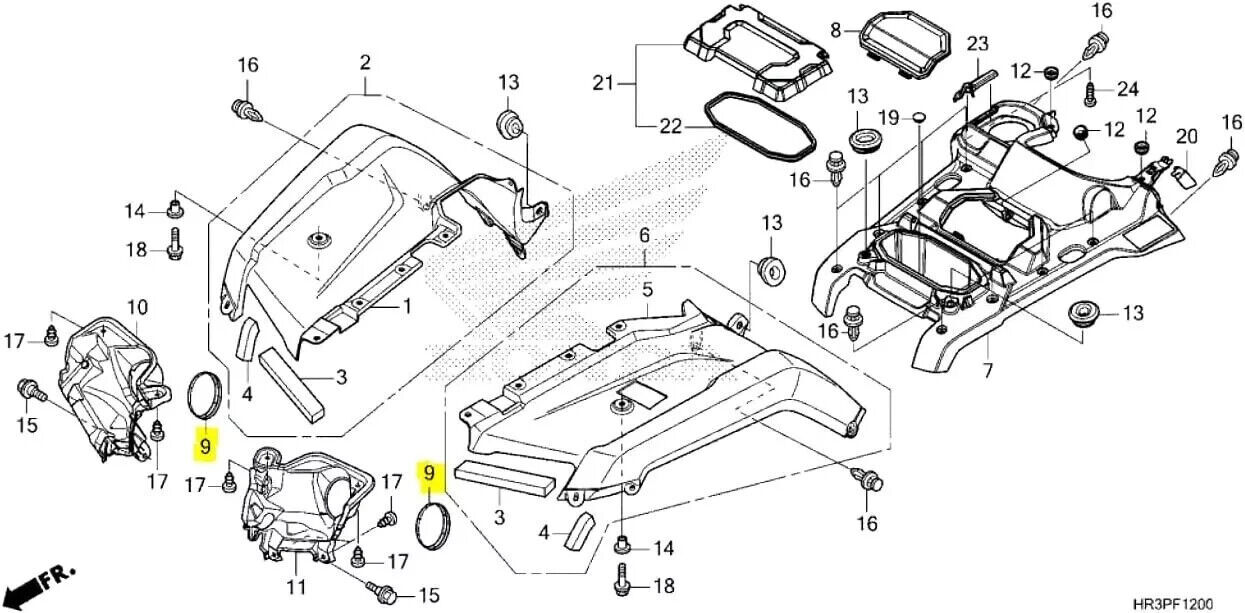 HONDA HEADLIGHT HOUSING COVER CAP RANCHER 420 FOREMAN RUBICON 500 RECON PIONEER