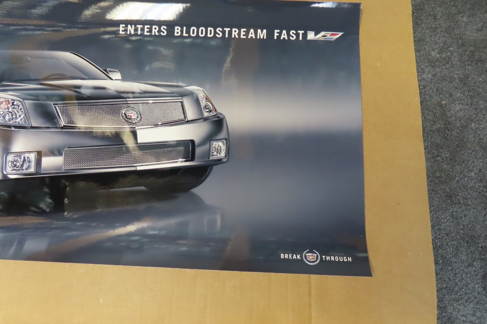 Factory GM original dealership Cadillac XLR-V, V series factory poster showroom