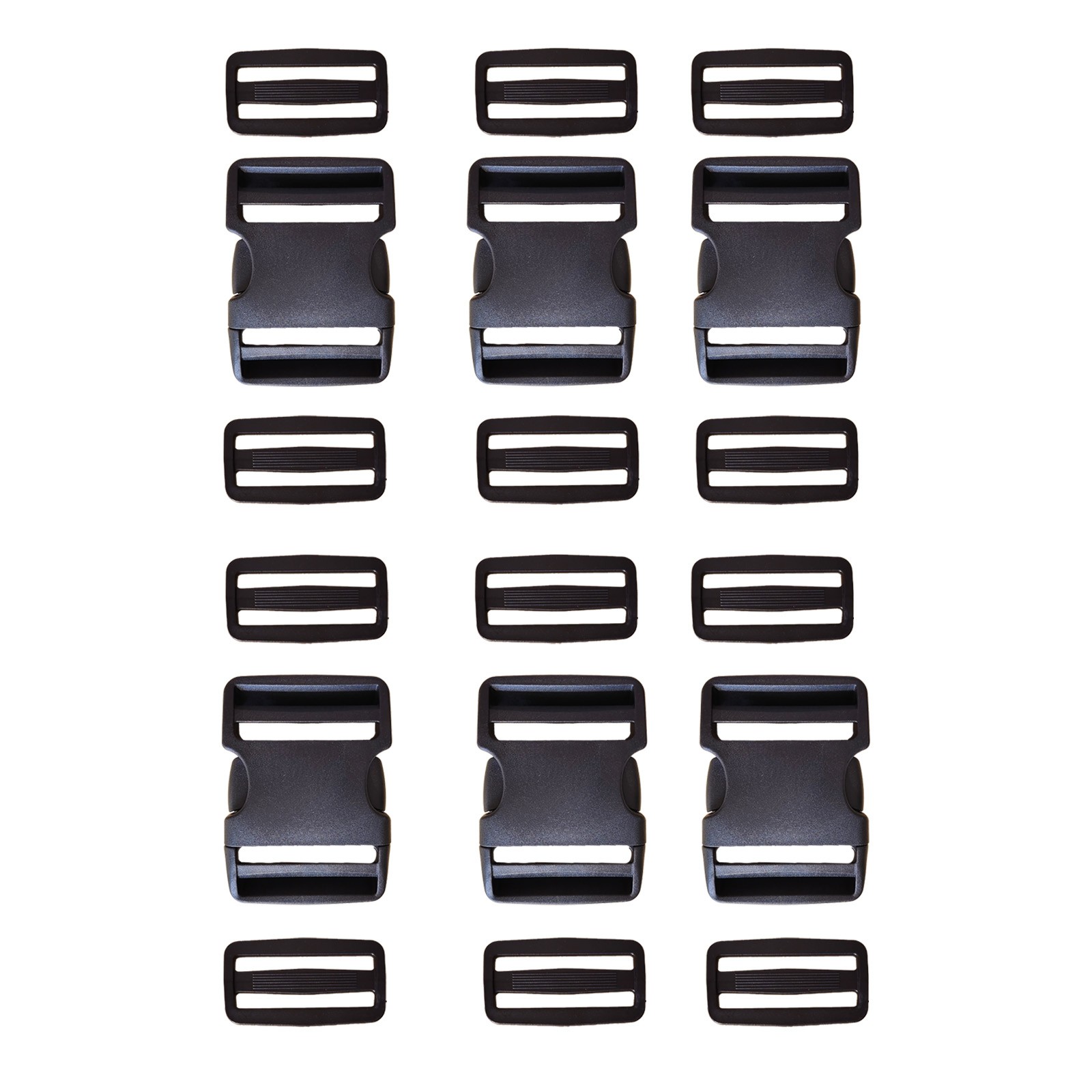 6Set Buckles for Nylon Webbing Straps 2", Quick Side Release Plastic Buckles Cli