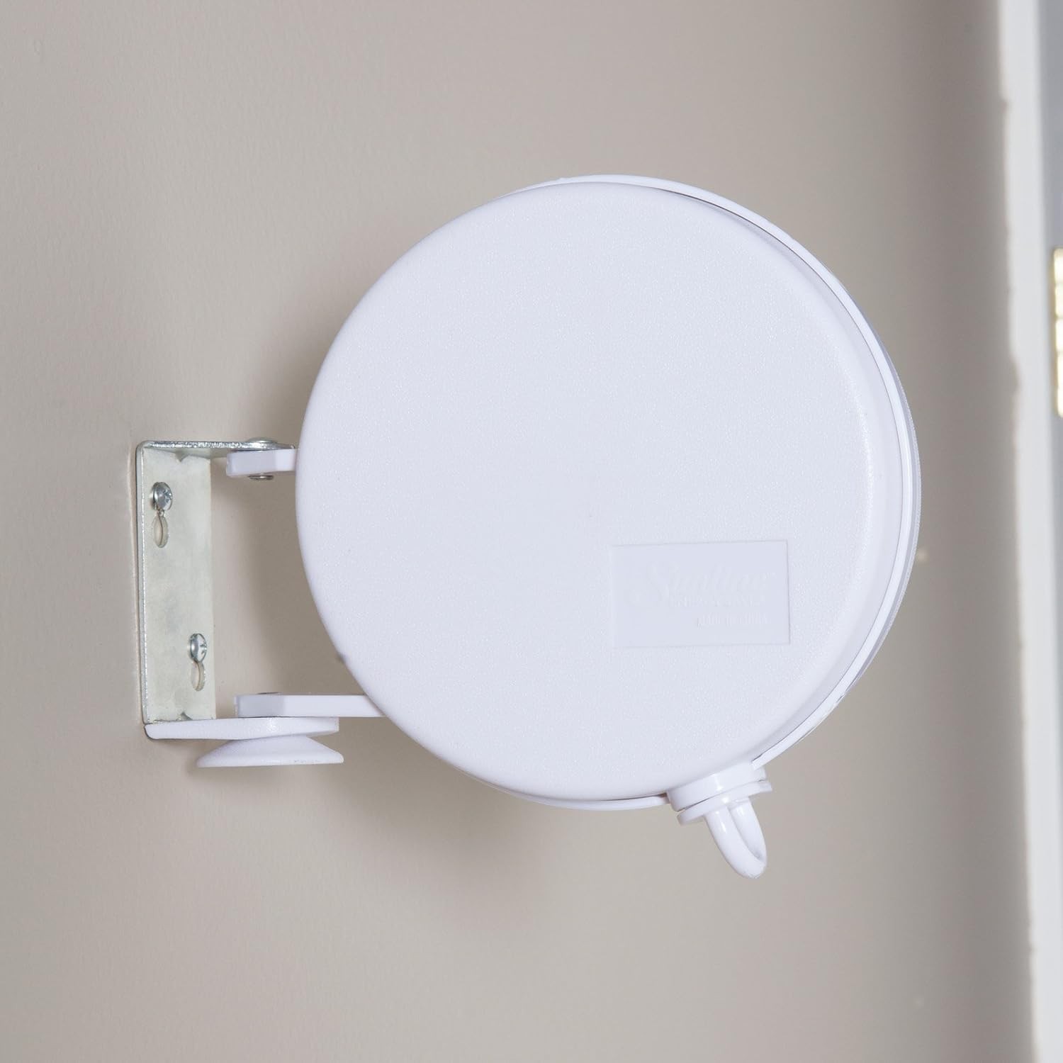 Single Line Retractable Clothesline for Hanging Laundry, 40 Feet, White