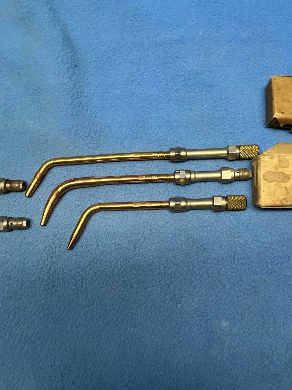 Lot of Smiths Welding Acetylene Torch Brazing Torch Tips Handle 22/A25/27 +