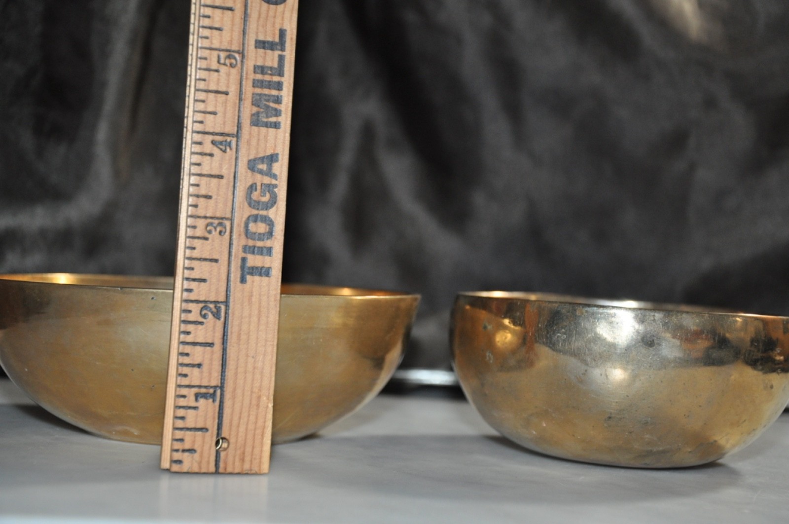 Tibetan Singing Brass Bowl Bowls Pair
