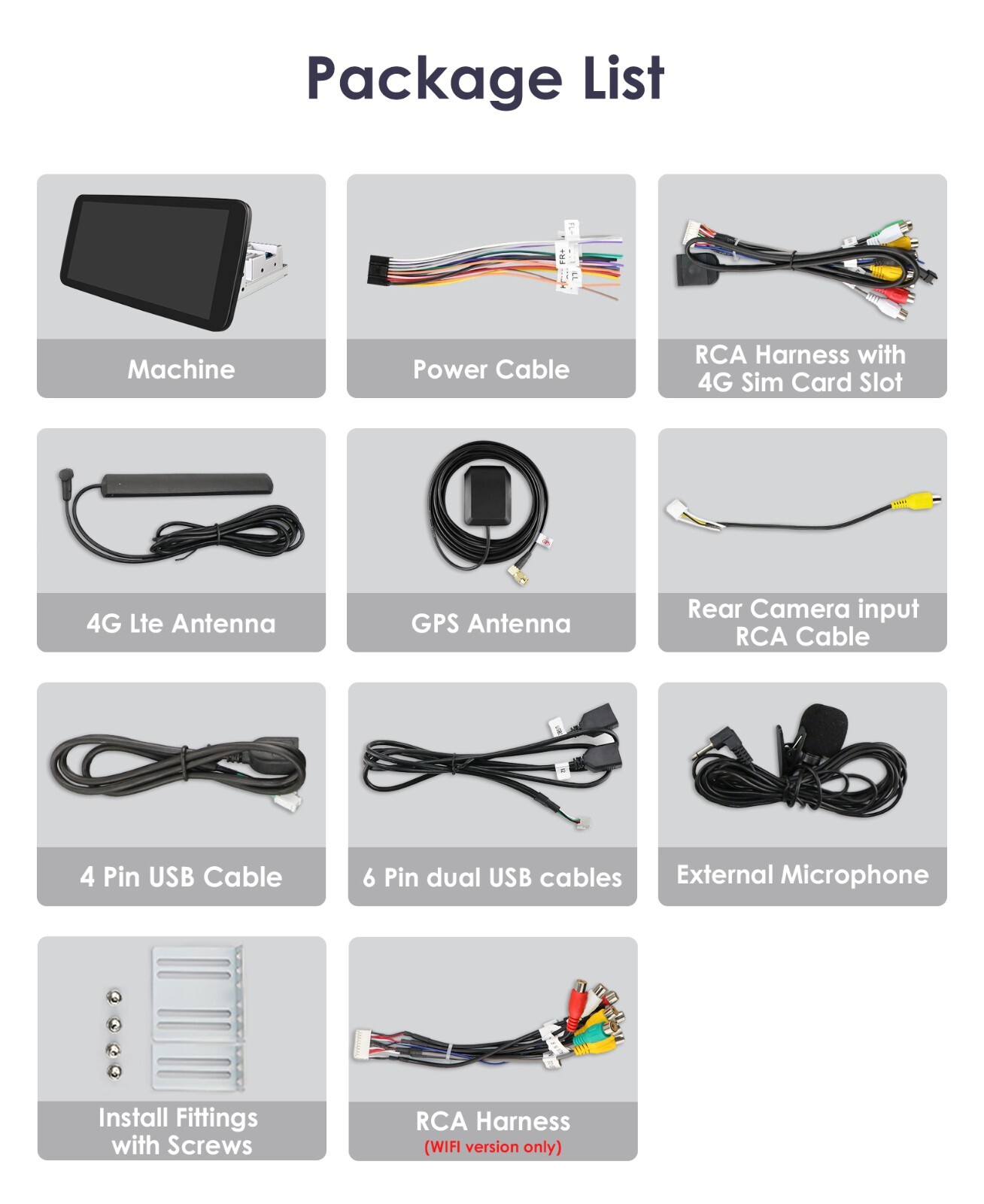 10.33” 6+64GB Android 8Core Single 1 DIN Apple Carplay Car Stereo Radio GPS DSP