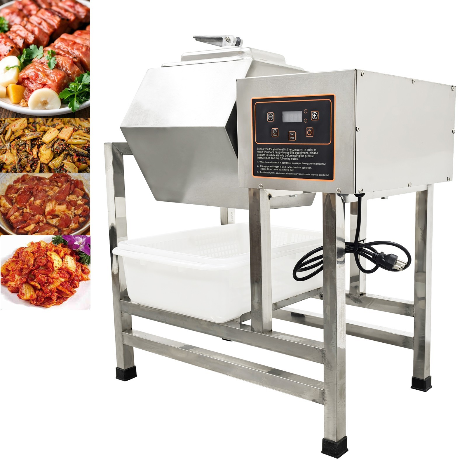 45L 110V Hexagonal Rotatable Meat Vegetable Marinating Machine Food Marinator