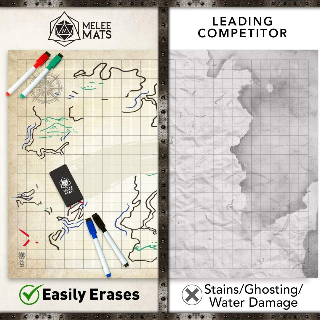 Melee Mats Battle Gaming Mat for DND, 24 x 36 Tabletop Map