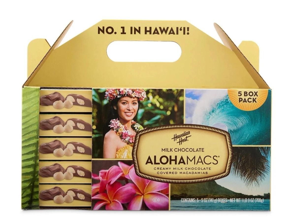 5 Boxes Hawaiian Host Island Macs Chocolate Covered Macadamia Nuts Hibiscus