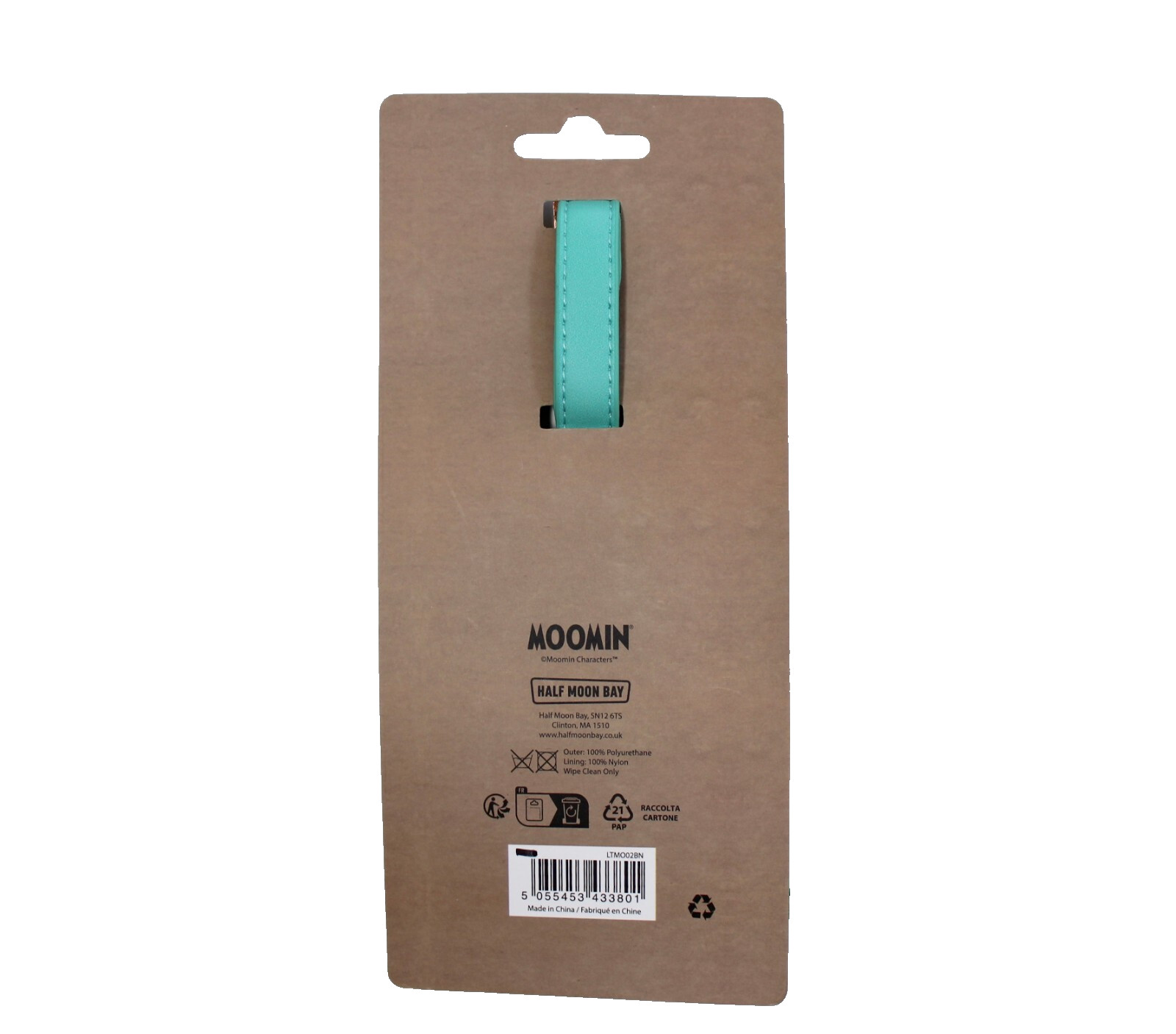 Moomin Moomintroll Luggage Tag Teal
