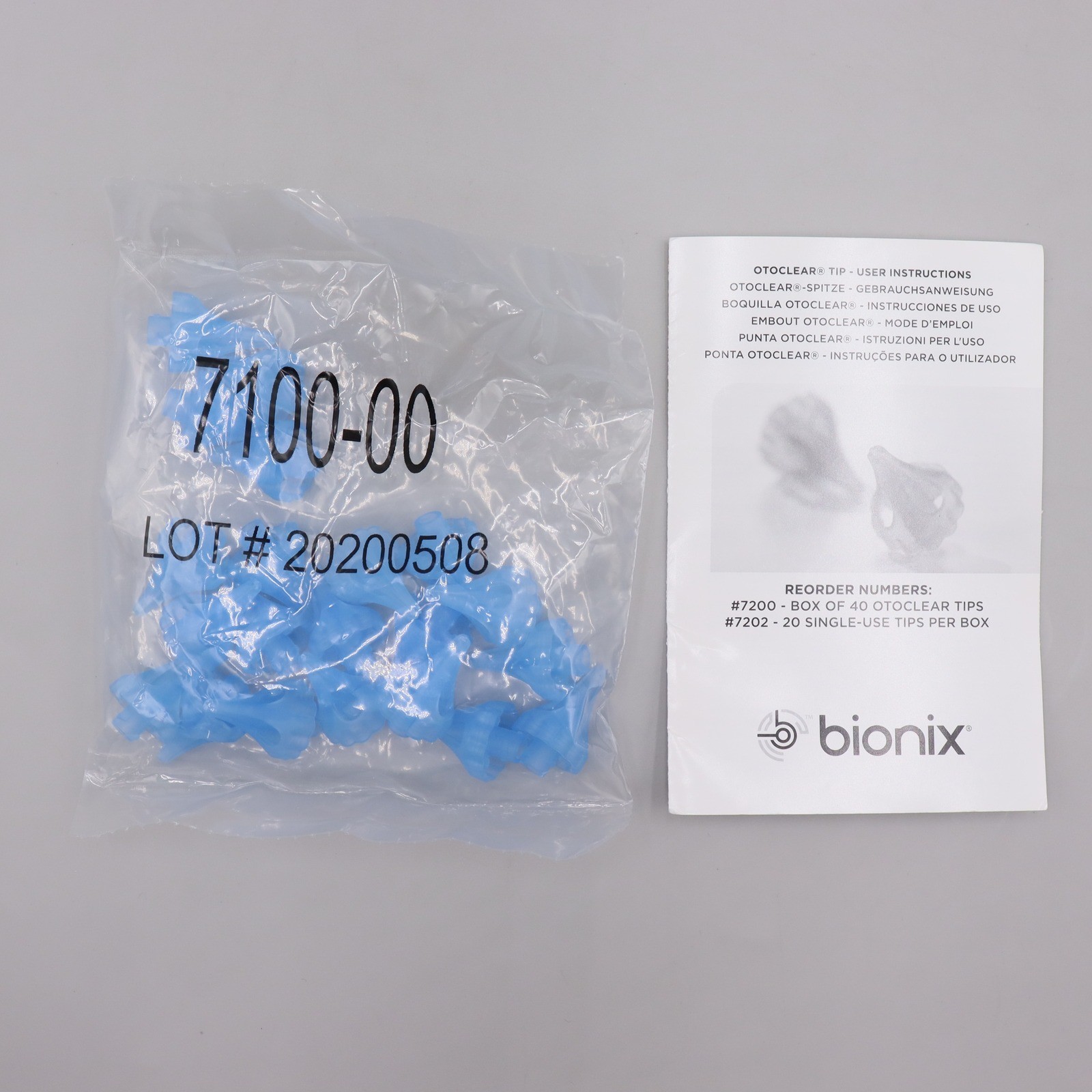 Bionix OtoClear Ear Irrigation Tips 20 pcs 7100-00 Safe Ear Curettes & Basin Set