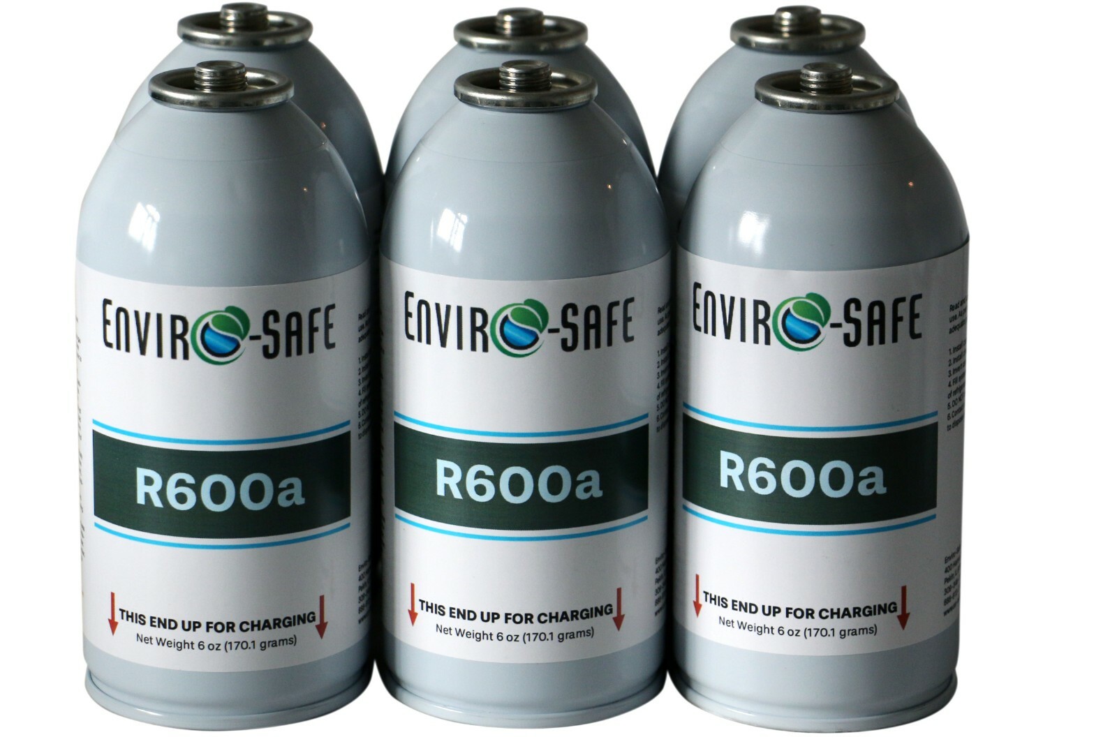 R600A MODERN Refrigerant, 6 Convenient 6 oz. Cans with Hose Kit #8053