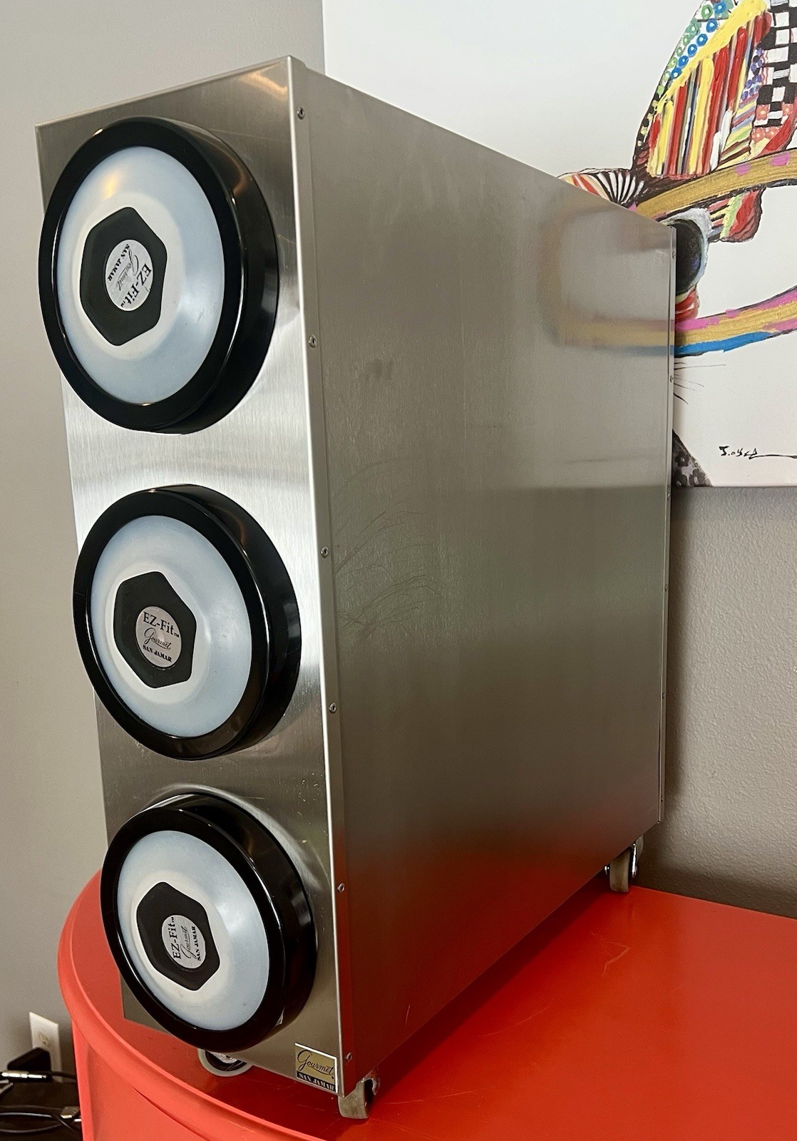 San Jamar C2803 EZ-Fit 3-Cup Beverage Cup Dispenser Cabinet 8-46-oz. cups