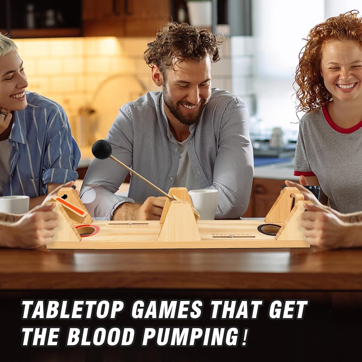 VolleyShot, Suitable for All Ages Volleyshot Tabletop Game, Entertaining Wooden