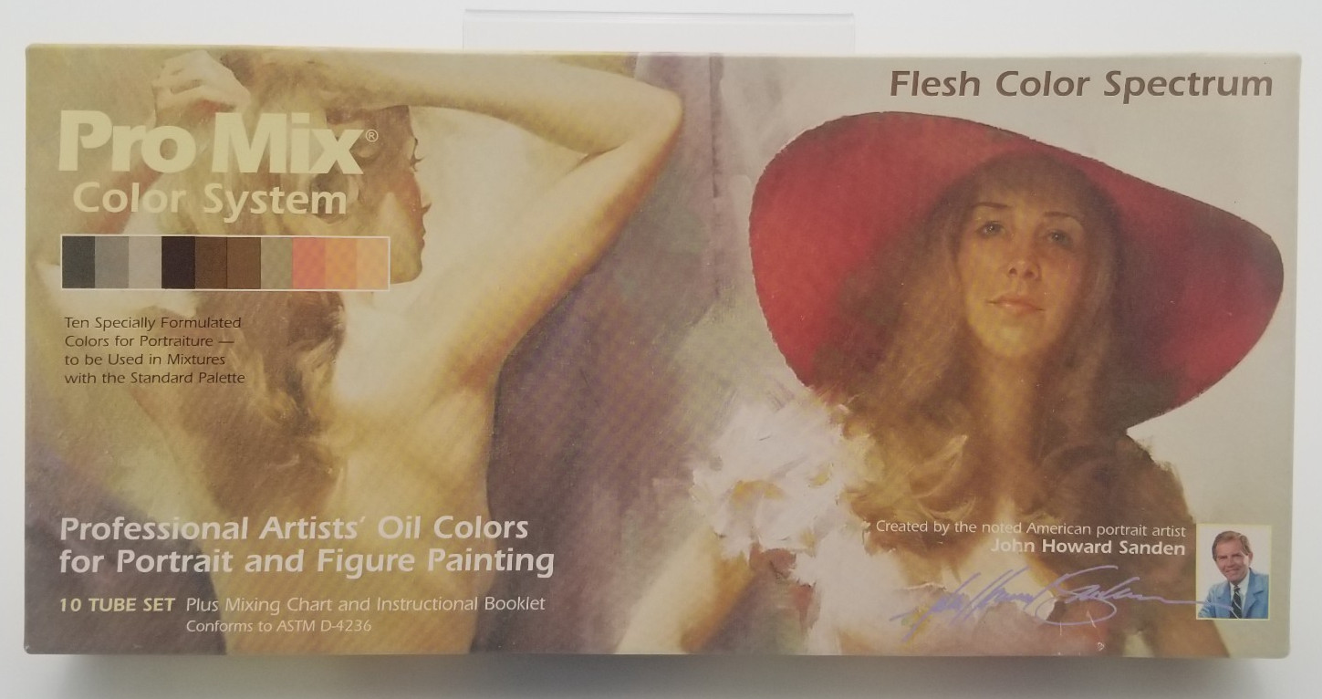 John Howard Sandens Pro Mix Oil Color System Flesh Color Spectrum 10 Tubes