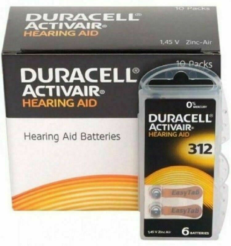 Duracell Hearing Aid Batteries Size 312 - Fast shipping- Fresh Exp-2028