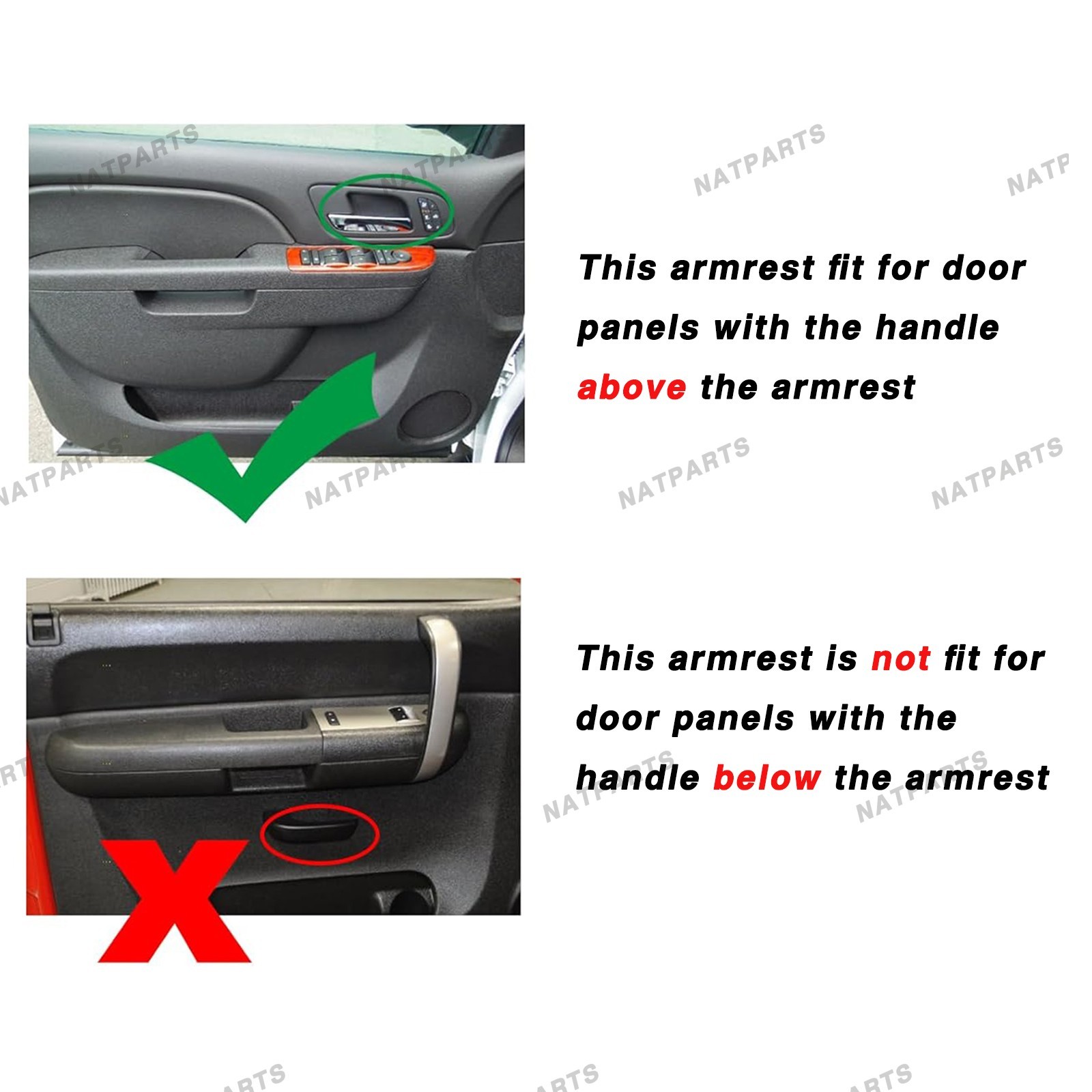 Front Pair Door Armrest Handle for 10-14 Select Chevrolet/GMC Models80994