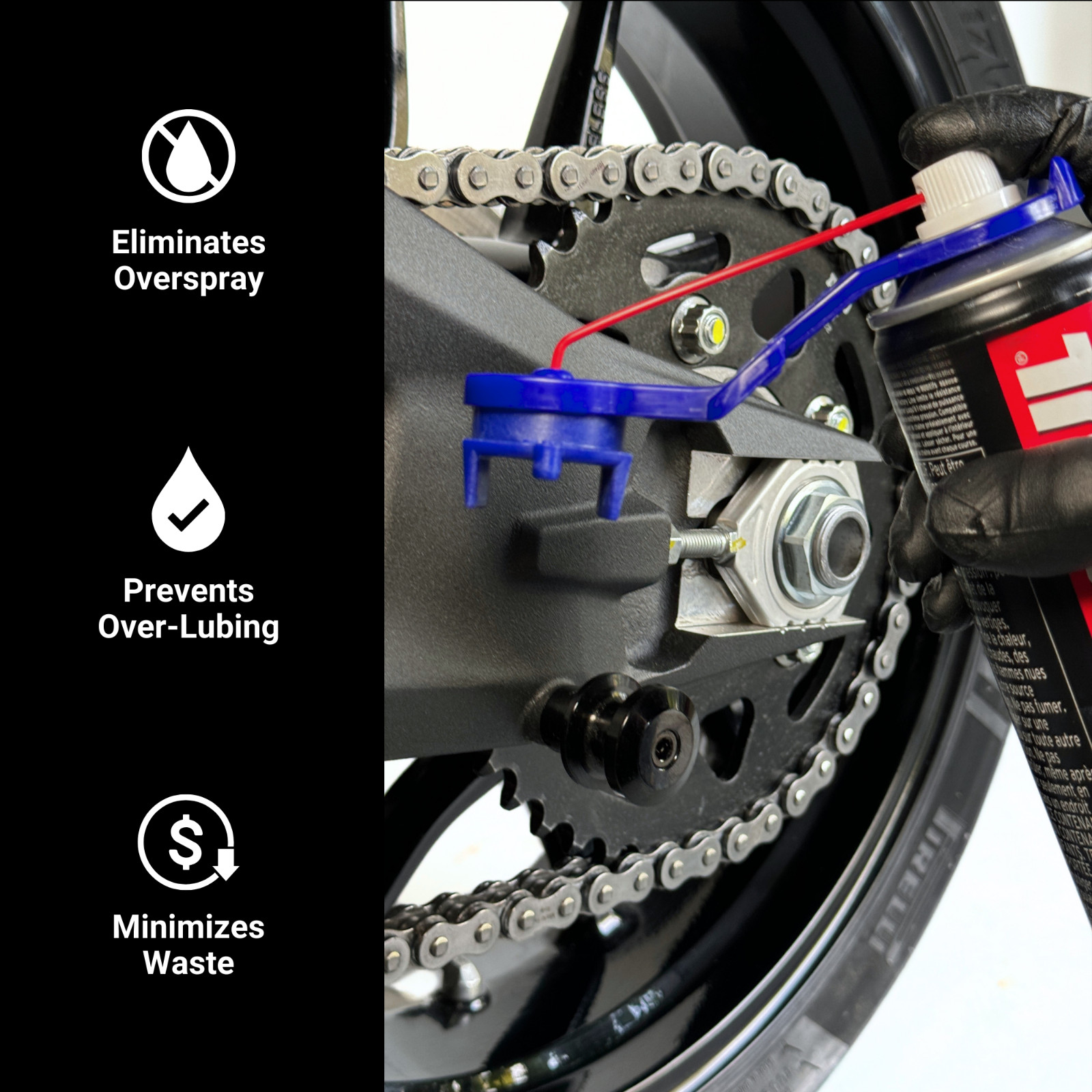 Oinker® Chain Lube Applicator Tool for Precise Lubrication of Motorcycle Chains