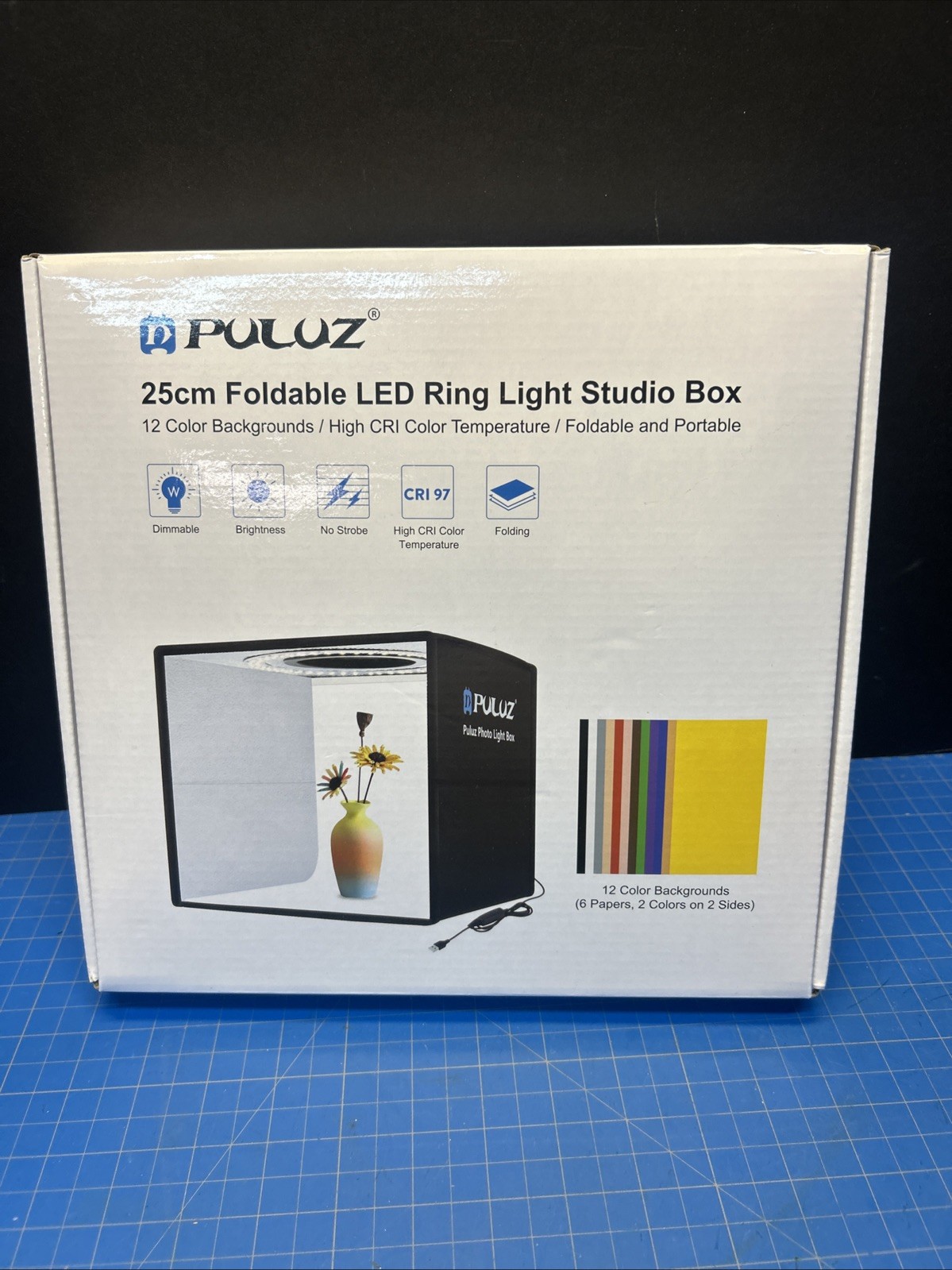 12"x12" LED Light Box Tent Portable Photo Studio Photography Shooting Background