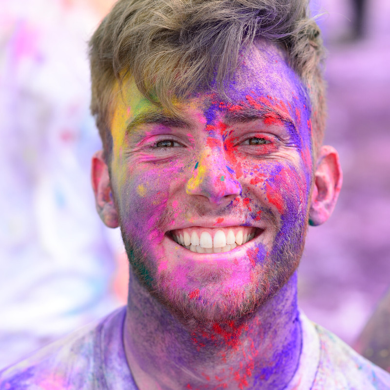 Color Blaze Powder Packets - Set of 8 - Holi, Rangoli, Color War, Party, Toss