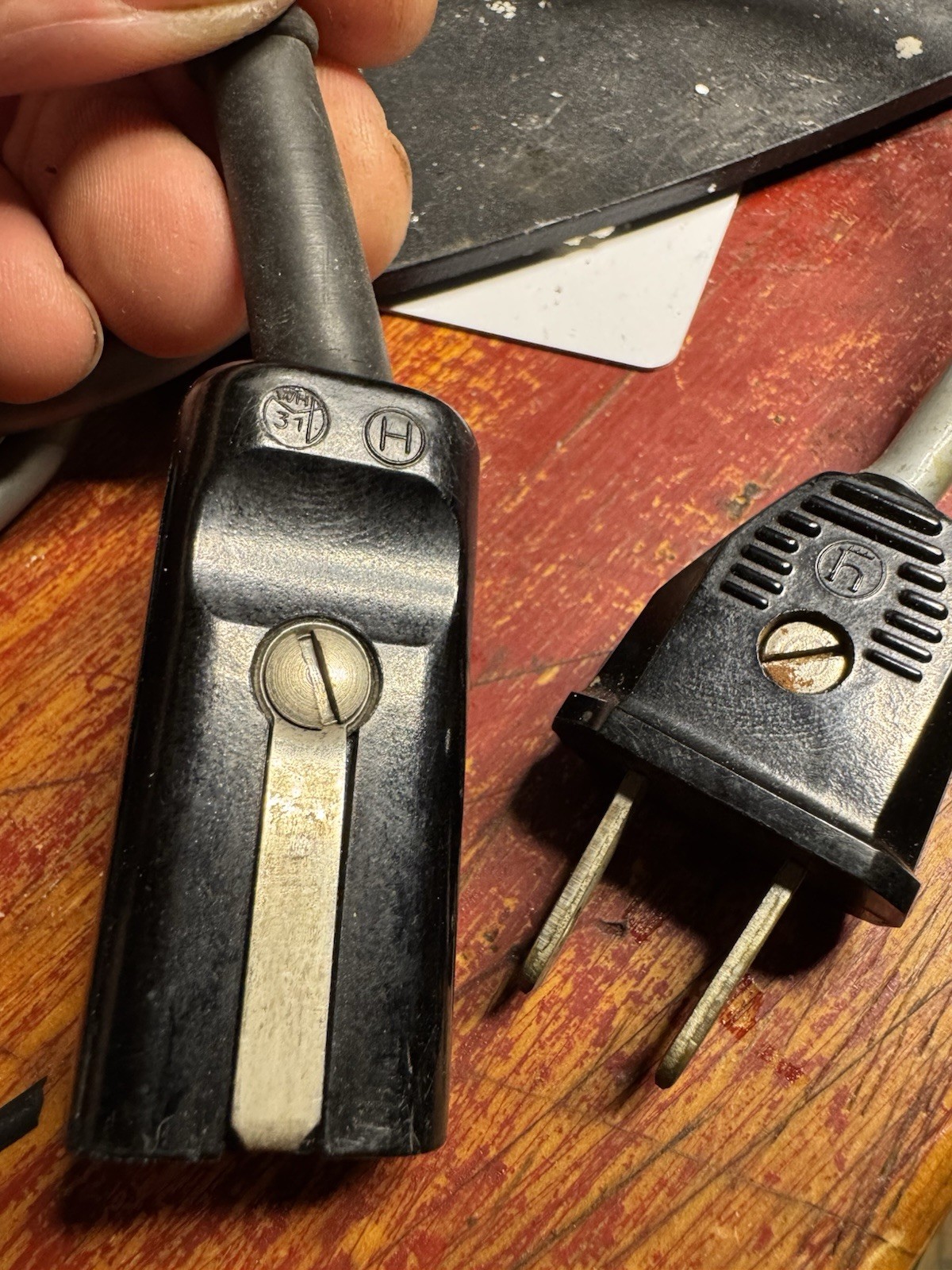 5-6' Original Power Cord Reel to Reel 2 Prong 2 Wire See pics from Uher OEM