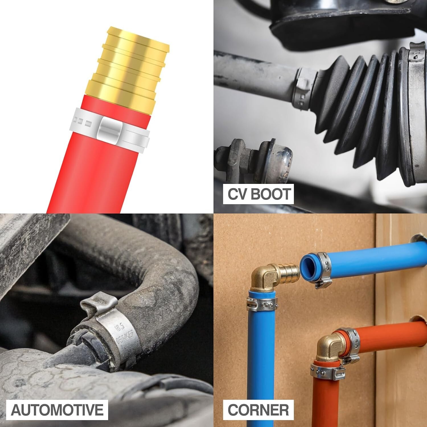 PEX Clamp Tool Kit 3 8-1 w Rings & Tubing Cutter - All-in-one Crimping Set