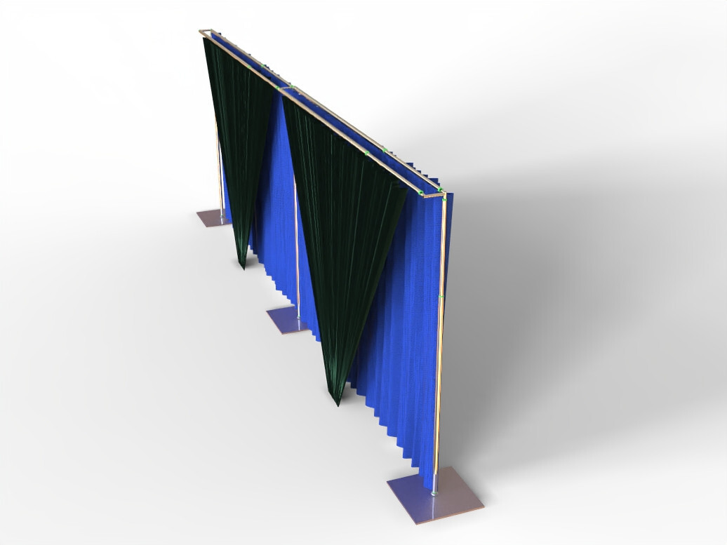 DOUBLE CROSS BAR ADJUSTABLE QUICK BACKDROP KIT 10FT x 20FT PIPE WITHOUT DRAPE