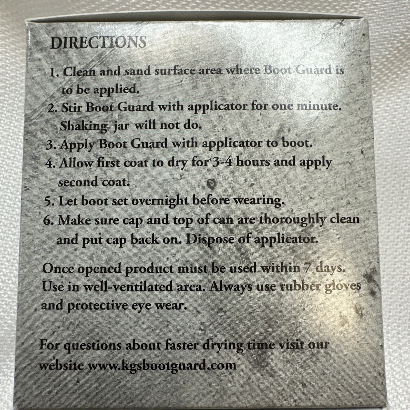 KG'S BOOT GUARD Leather Vinyl Brush-ON Toe Shoe Protector 2oz - BROWN