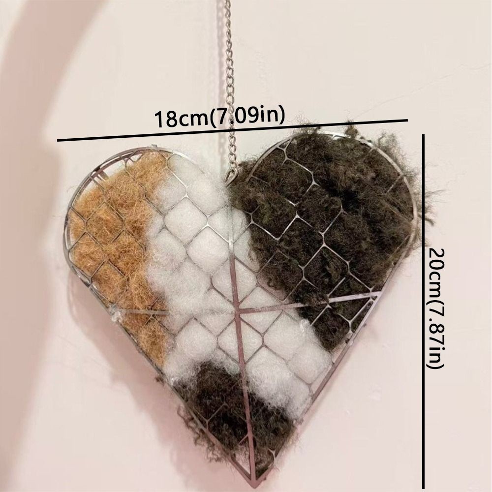 Heart Shape Alpaca Fiber Bird Nesting Heart Outside Gifts
