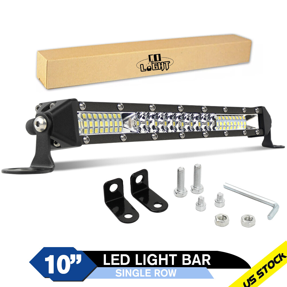 NEW 10'' Slim LED Light Bar Spot Flood Combo Work Offroad SUV Driving ATV UTV