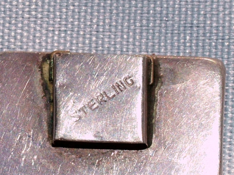 VINTAGE MALACHITE MAYAN MASK SILVER CUFF BRACELET