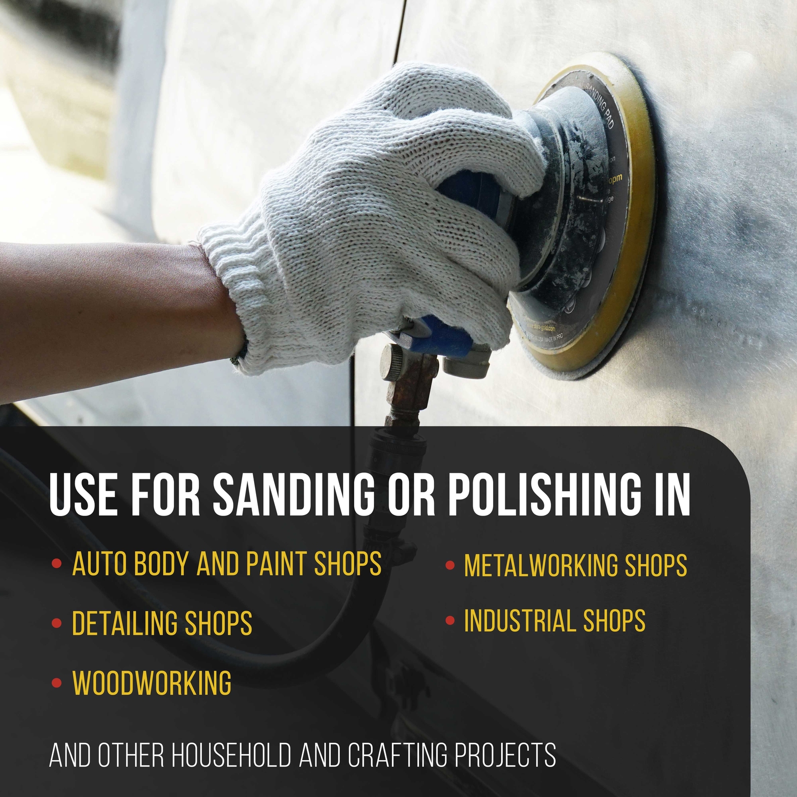 5" PSA DA Sander Backing Plate Pad, Flexible, Dual-Action Random Orbital Sanding