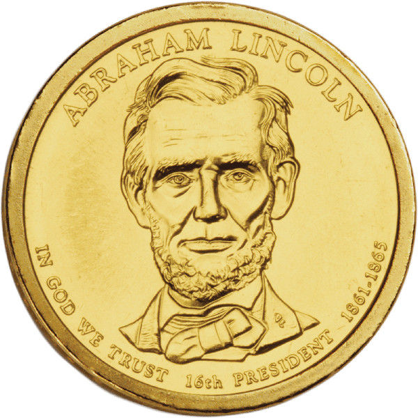 2010 D Abraham Lincoln Presidential Dollar Coin From a mint roll, FREE SHIPPING