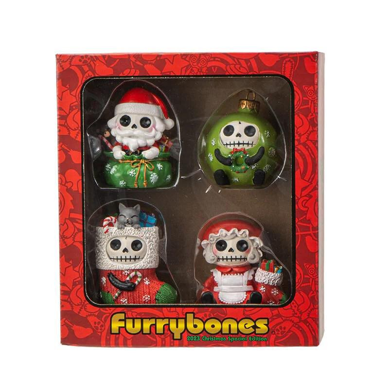 BRAND NEW 2023 Furrybones Christmas Box Set Skeleton Skull Manufacturer Sold Out