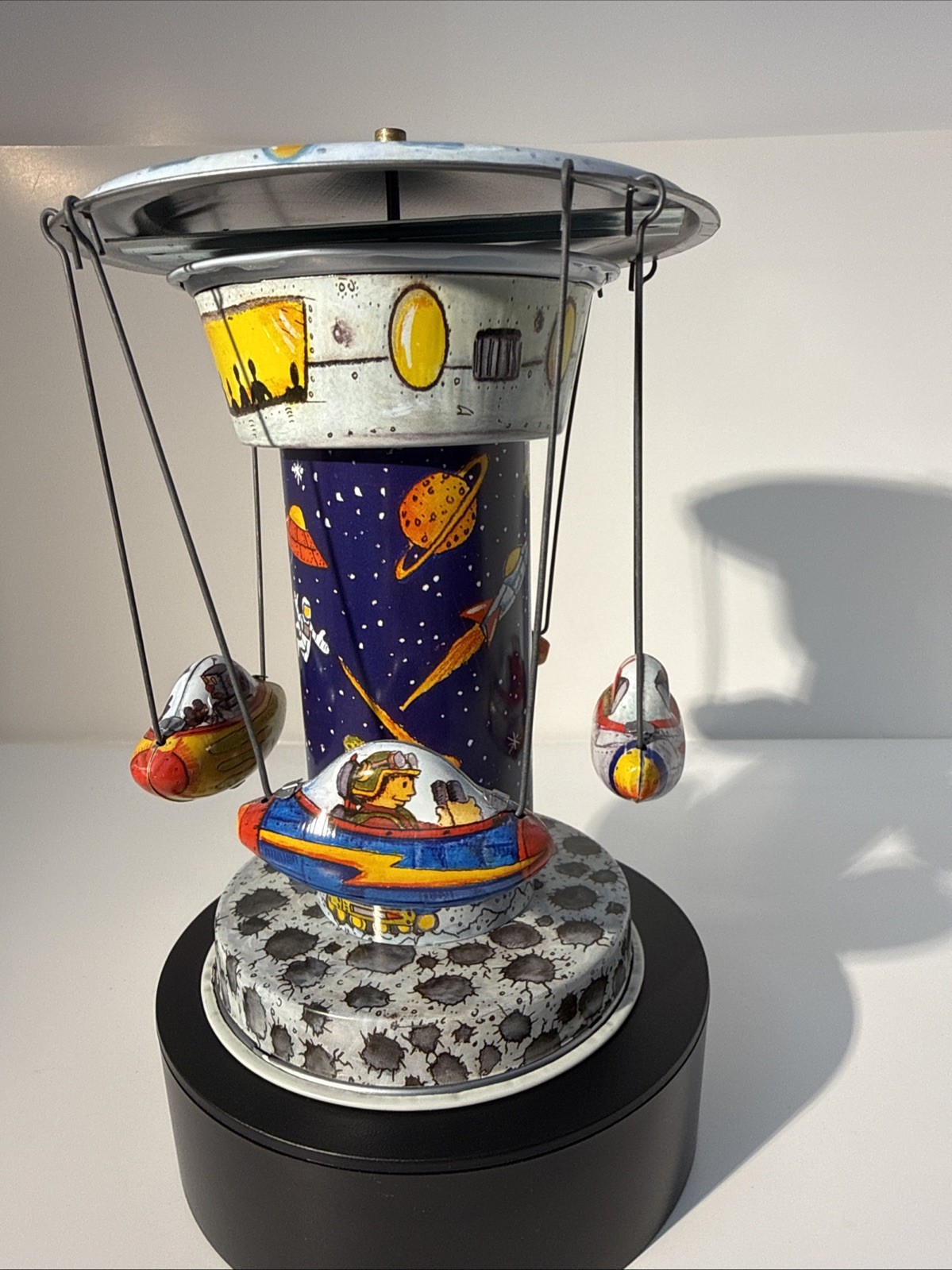 Rocket Carousel Tin Toy Schylling Collector Series (TESTED)