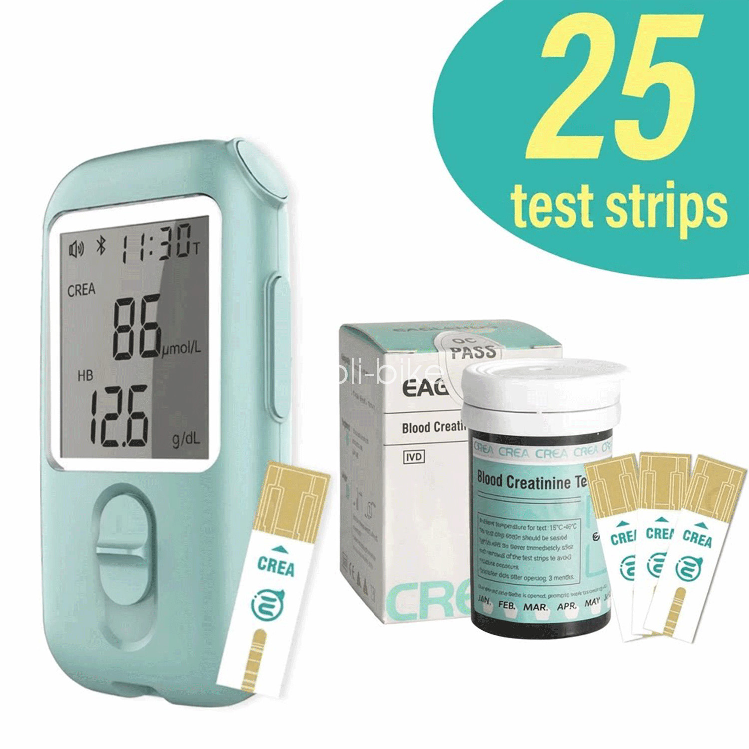 Blood Creatinine Test Meter – Home Kidney Function Checker Kit with 25 Strip