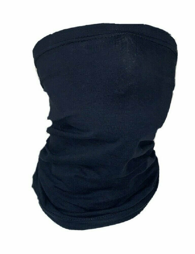 Neck Gaiter Premium Cotton Black Face Mask Balaclava Neckerchief Bandana Lot
