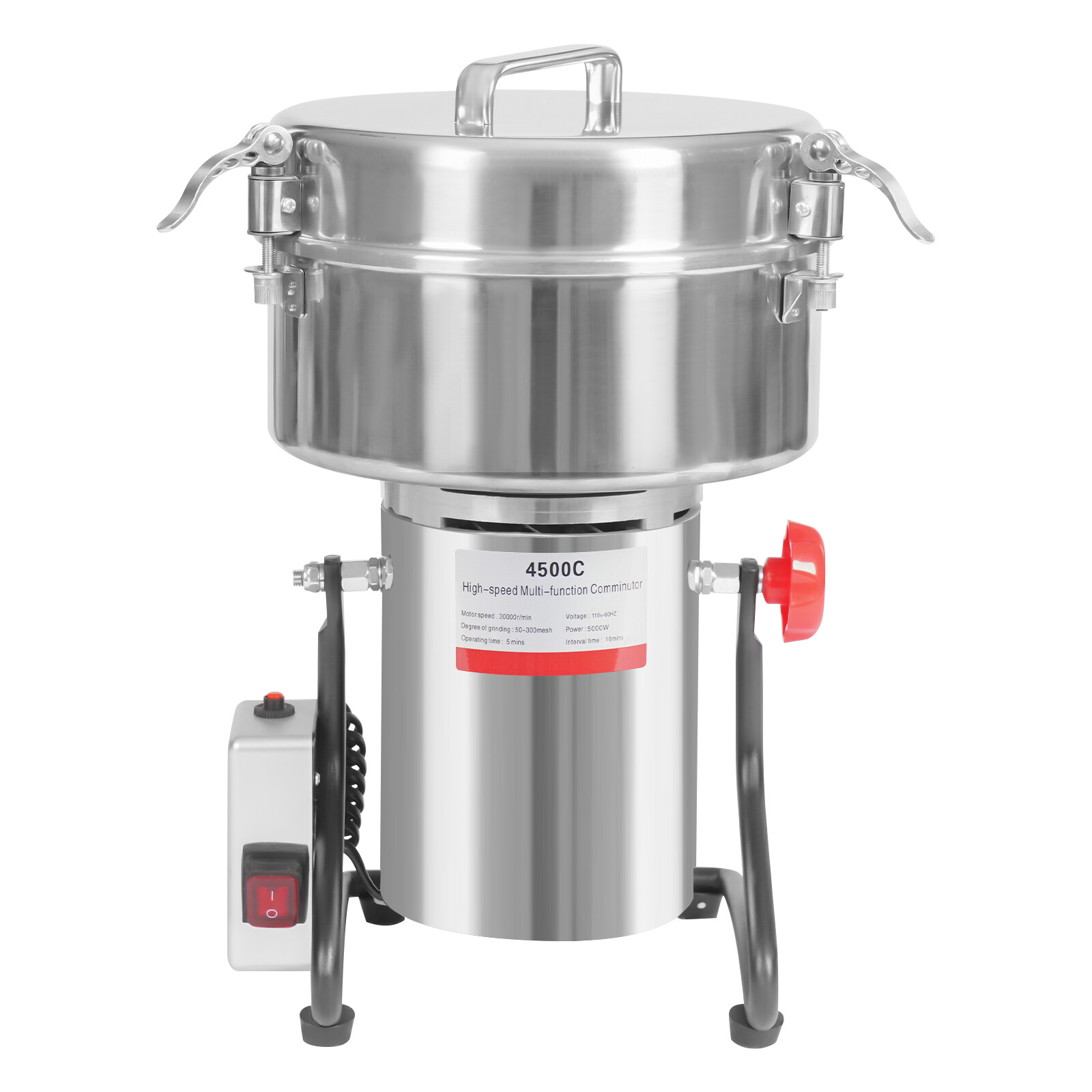 4500g Commercial Spice Grinder Electric Grain Mill Grinder Pulverizer 30000r/min