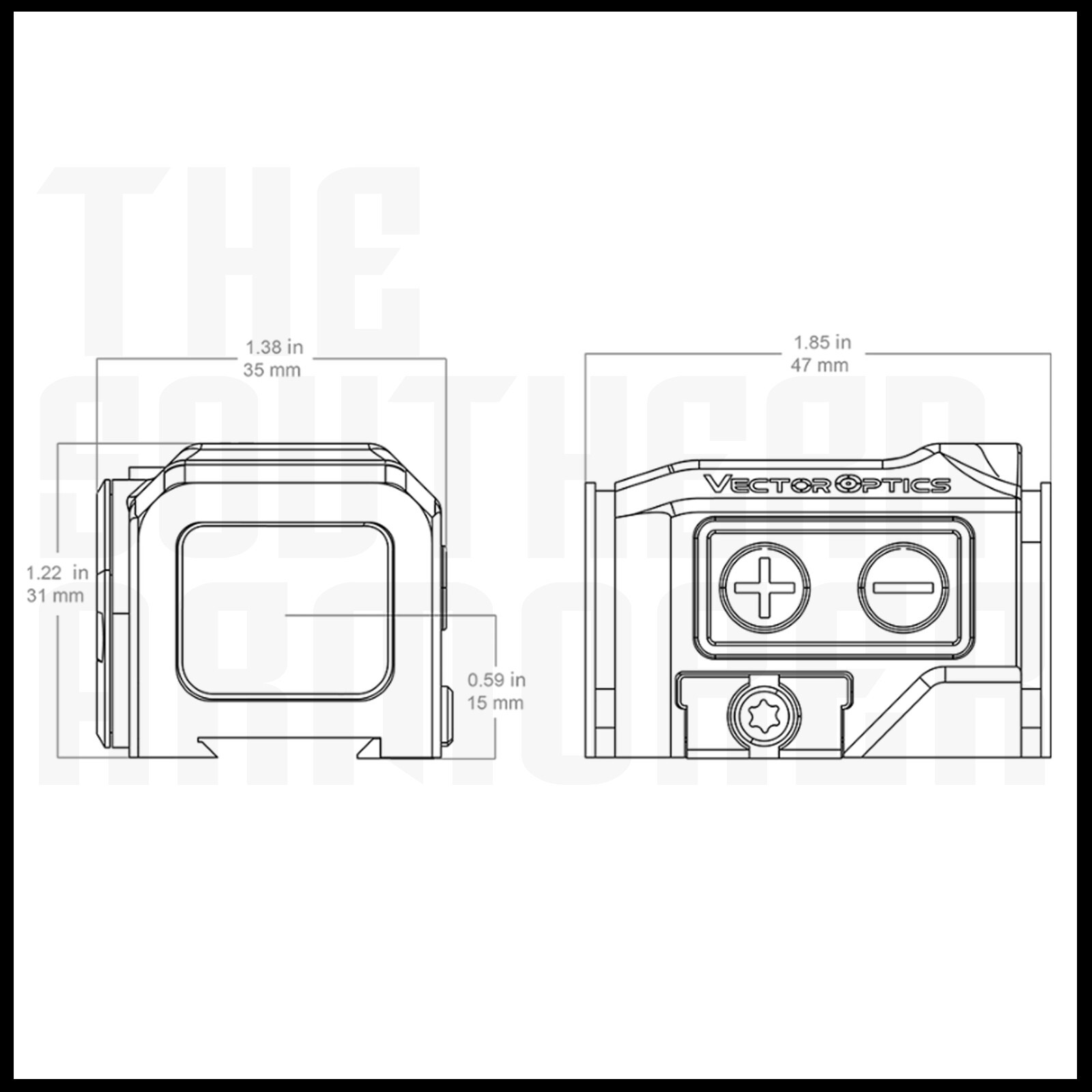 2025 ENCLOSED RED DOT OPTIC SIGHT – RMR / SRO / 407C / 507C / 508T SLIDES –3 MOA