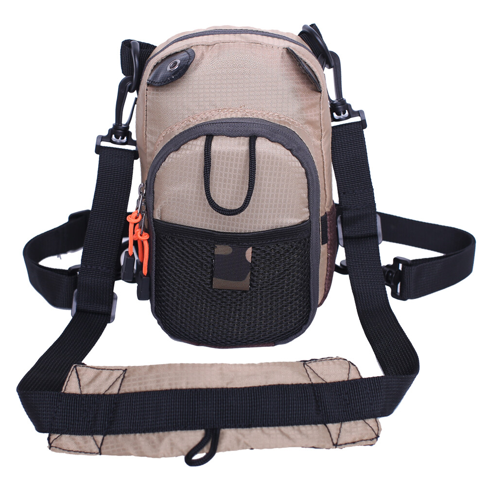 Fly Fishing Chest Bag Lightweight Waist Pack Tackle Tool Backpack Bag Black