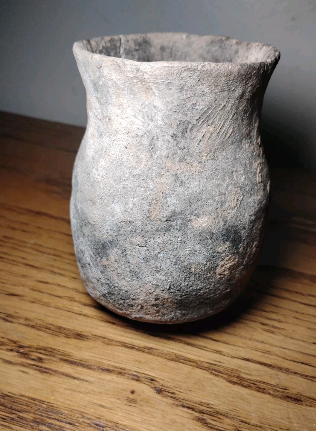 Ancestral Hohokum Corrugated Pottery Jar Intact New Mexico 1000+ Years