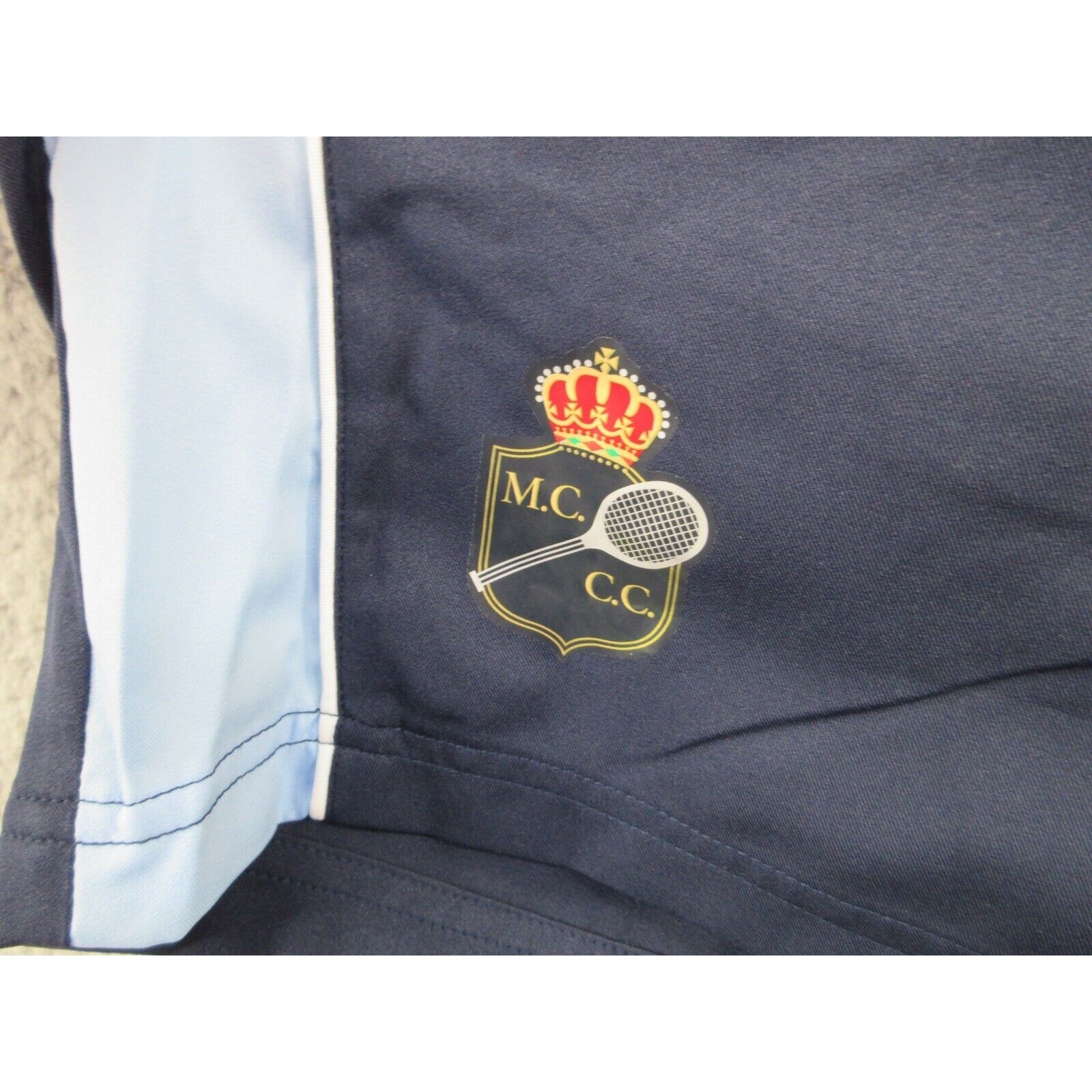 NWT Sergio Tacchini Monte Carlo Tennis Shorts Navy Blue Logo Men's Medium