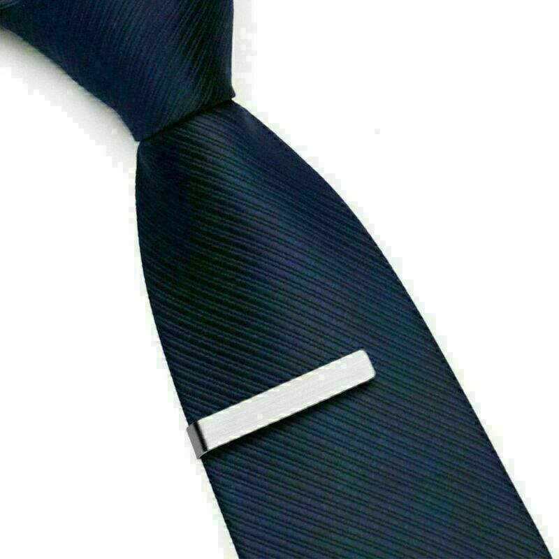 Mens Gentleman Metal Simple Necktie Tie Bar Clasp Clip Clamp Pin Party Wedding